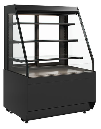 Кондитерская витрина Carboma KC70 VM 1,3-2 STANDARD открытая (версия 2.0) (9005)