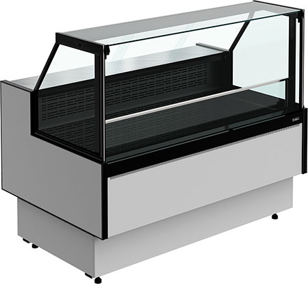 Морозильная витрина Carboma GC95 SL 1,25-1 с боковинами (версия 2.0) 9006-9005