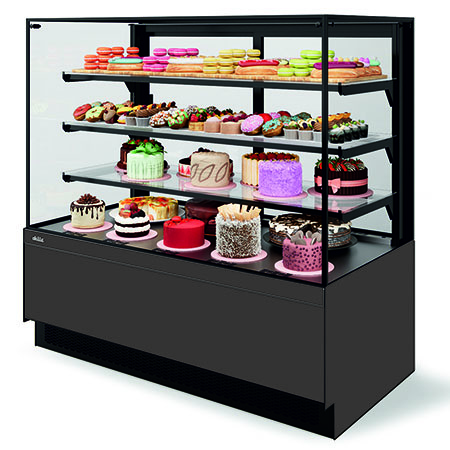 Кондитерская витрина CHILZ Vete II Kub Lux 90 серый матовый