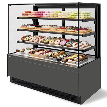 Кондитерская витрина CHILZ Vete II Kub 130 серый матовый